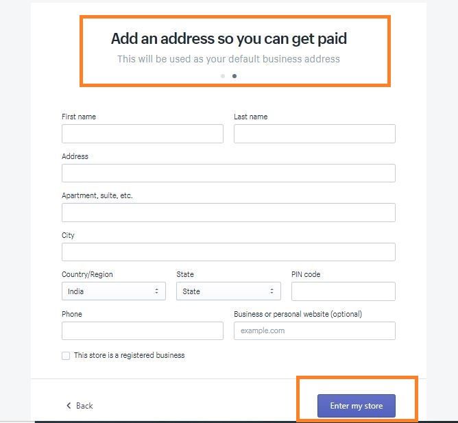 Enter Your Business Address